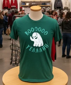 Boo Yeah Funny Retro   Green T Shirt