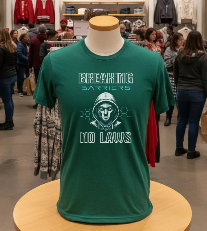 Braking Barriers Ethical Hacking Cybersecurity Green T Shirt