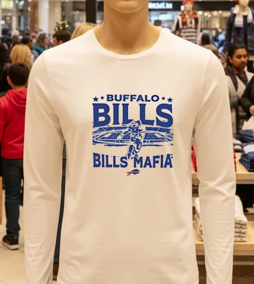 Buffalo Bills Bills Mafia Logo   White T Shirt