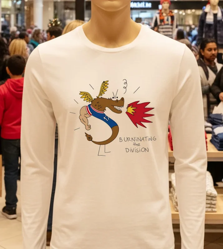 Burninating The Division Buffalo Bills 17   White T Shirt