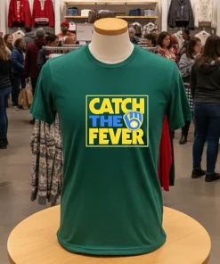 Catch The Fever Milwaukee Brewers 2024 Mlb Postseason   Green T Shirt