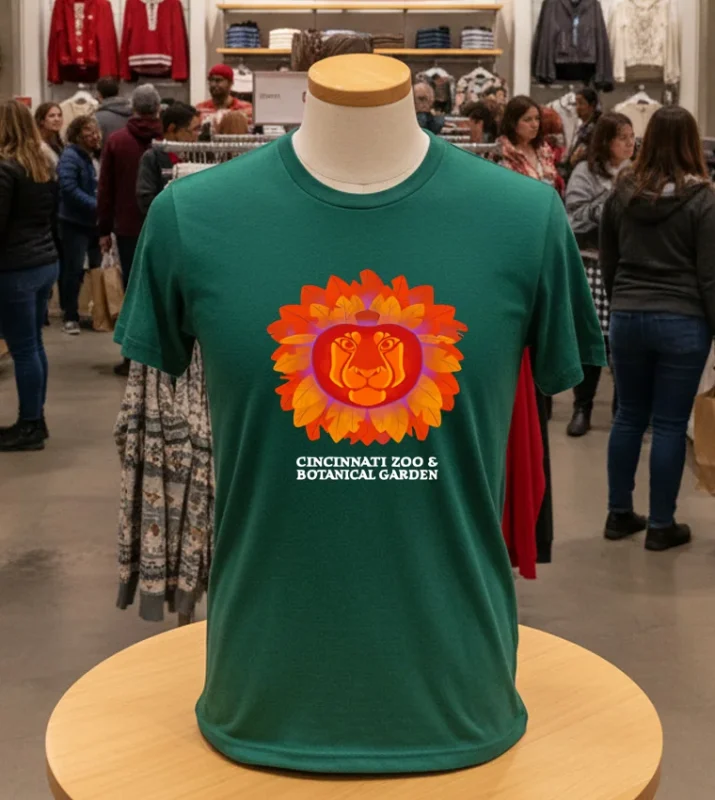 Cincinnati Zoo And Botanical Garden   Green T Shirt