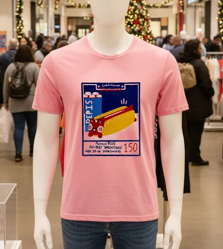 Cool Art Corner Sproutco Sproutdog Costco   Pink T Shirt