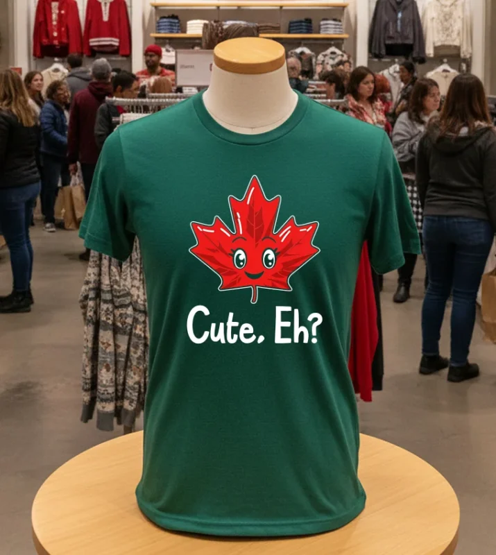 Cute Eh Maple Leaf Canada Green T Shirt