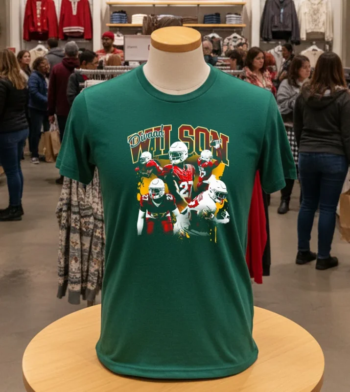 Divaad Wilson Arizona Cardinals Graphic Green T Shirt