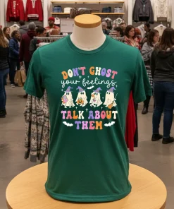 Don T Ghost Your Feeling Halloween School Counselor   Green T Shirt