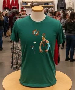 Donte Divincenzo New York Knicks The King Bang Bang   Green T Shirt