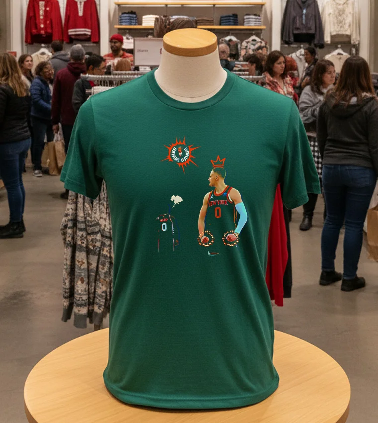 Donte Divincenzo New York Knicks The King Bang Bang - green-t-shirt Donte Divincenzo New York Knicks The King Bang Bang Green T Shirt