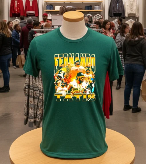 Fernando Tatis Jr. San Diego Baseball Mlb Padres Streetwear Heavyweight   Green T Shirt