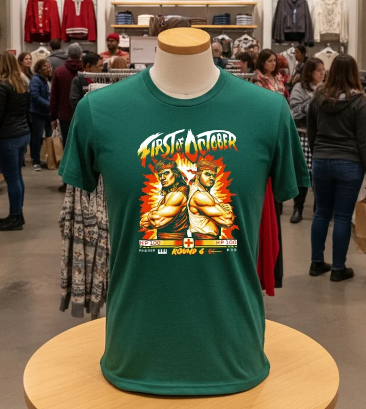 First Of October 24 Round 6 Graphic   Green T Shirt