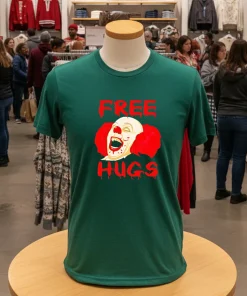 Free Hugs Halloween Evil Killer Scary Clown Horror Gift shirt