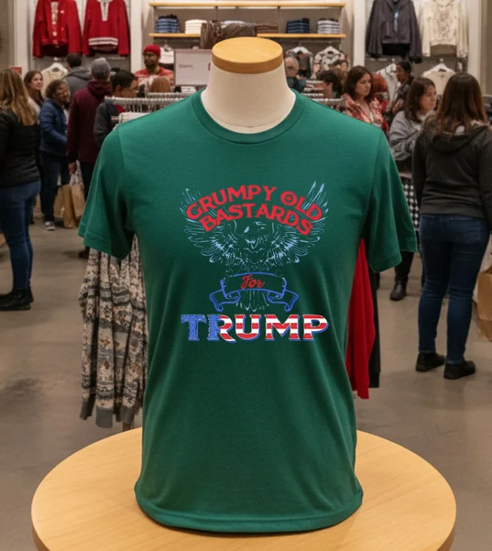 Grumpy Old Bastards For Trump   Green T Shirt