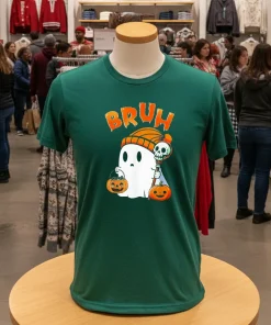 Halloween bruh ghost boo pumpkin boys kids shirt