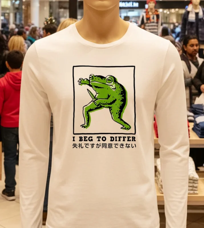 I Beg To Differ Frog White T Shirt 1