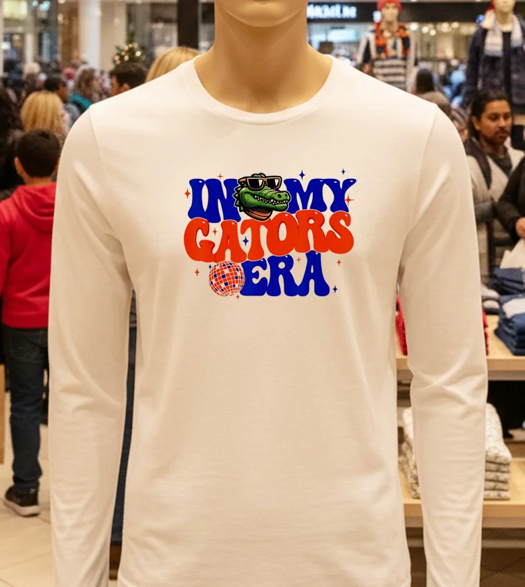 In My Gators Era Game Day Mascot Spirit Squad Florida Groovy - white-t-shirt In My Gators Era Game Day Mascot Spirit Squad Florida Groovy White T Shirt 1