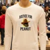 Justice For Peanut Cowboy Squirrel White T Shirt 1