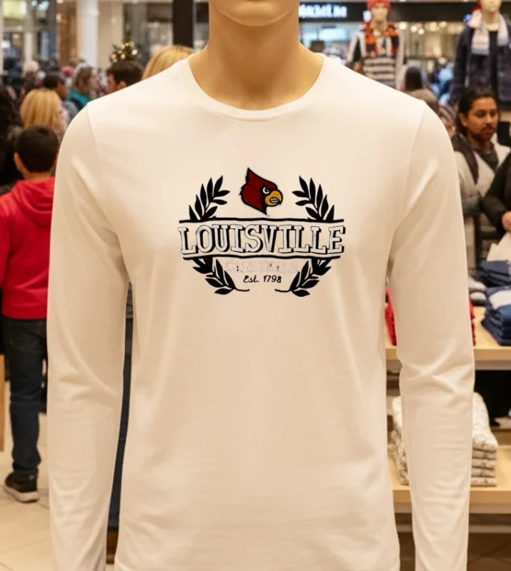 Louisville Cardinals Football Est 1798 White T Shirt 1