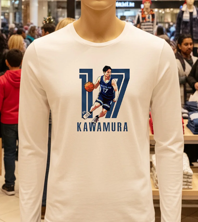 Memphis Grizzlies Yuki Kawamura 17 Graphic - white-t-shirt Memphis Grizzlies Yuki Kawamura 17 Graphic White T Shirt 1