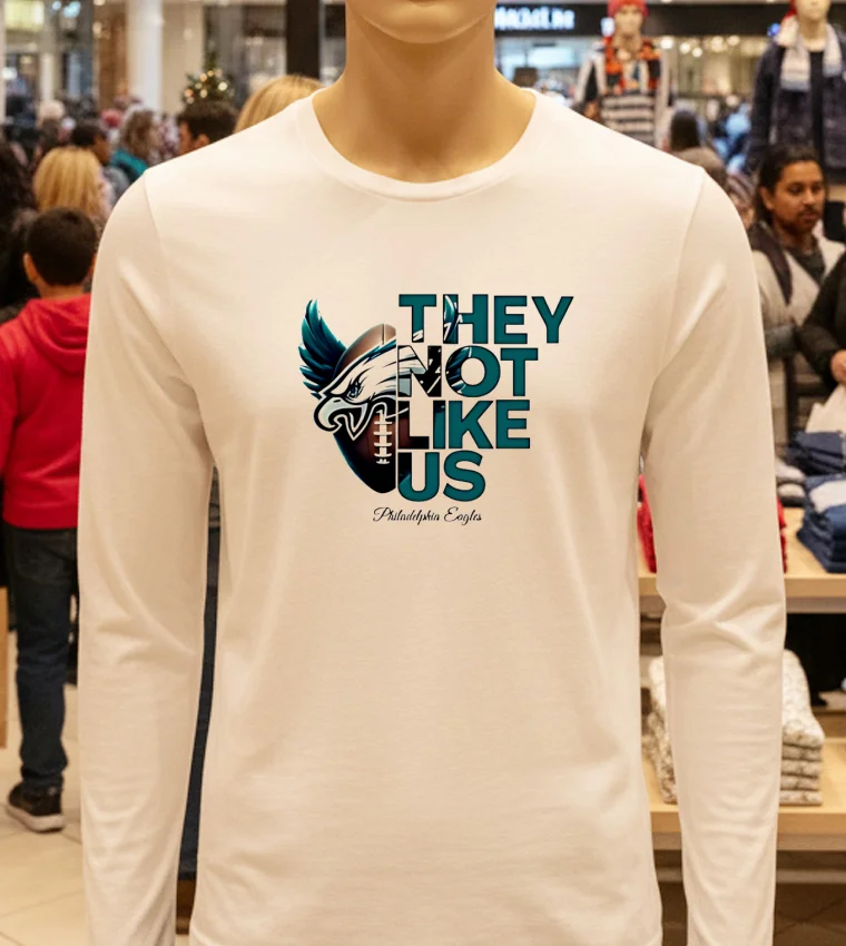 Philadelphia Eagles They Not Like Us - white-t-shirt Philadelphia Eagles They Not Like Us White T Shirt 1