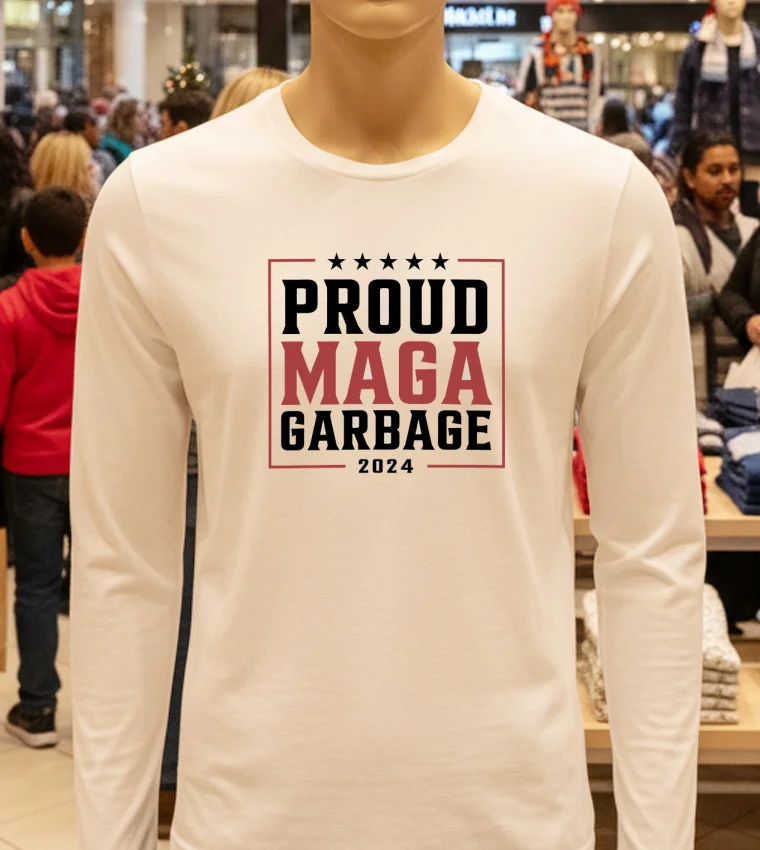 Proud Maga Garbage 2024 - white-t-shirt Proud Maga Garbage 2024 White T Shirt 1