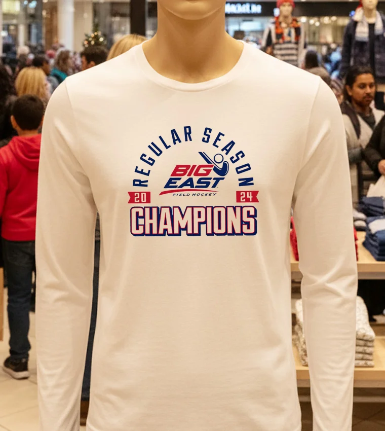 Regular Season Big East Field Hockey Champions 2024 - white-t-shirt Regular Season Big East Field Hockey Champions 2024 White T Shirt 1