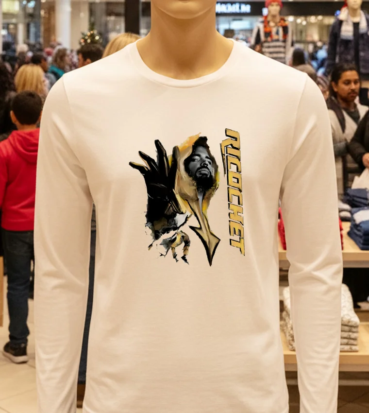 Ricochet Trevor Dean Man Wwe Graphic - white-t-shirt Ricochet Trevor Dean Man Wwe Graphic White T Shirt 1