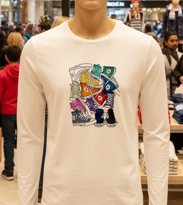 Shoe Mix All Star - white-t-shirt Shoe Mix All Star White T Shirt 1